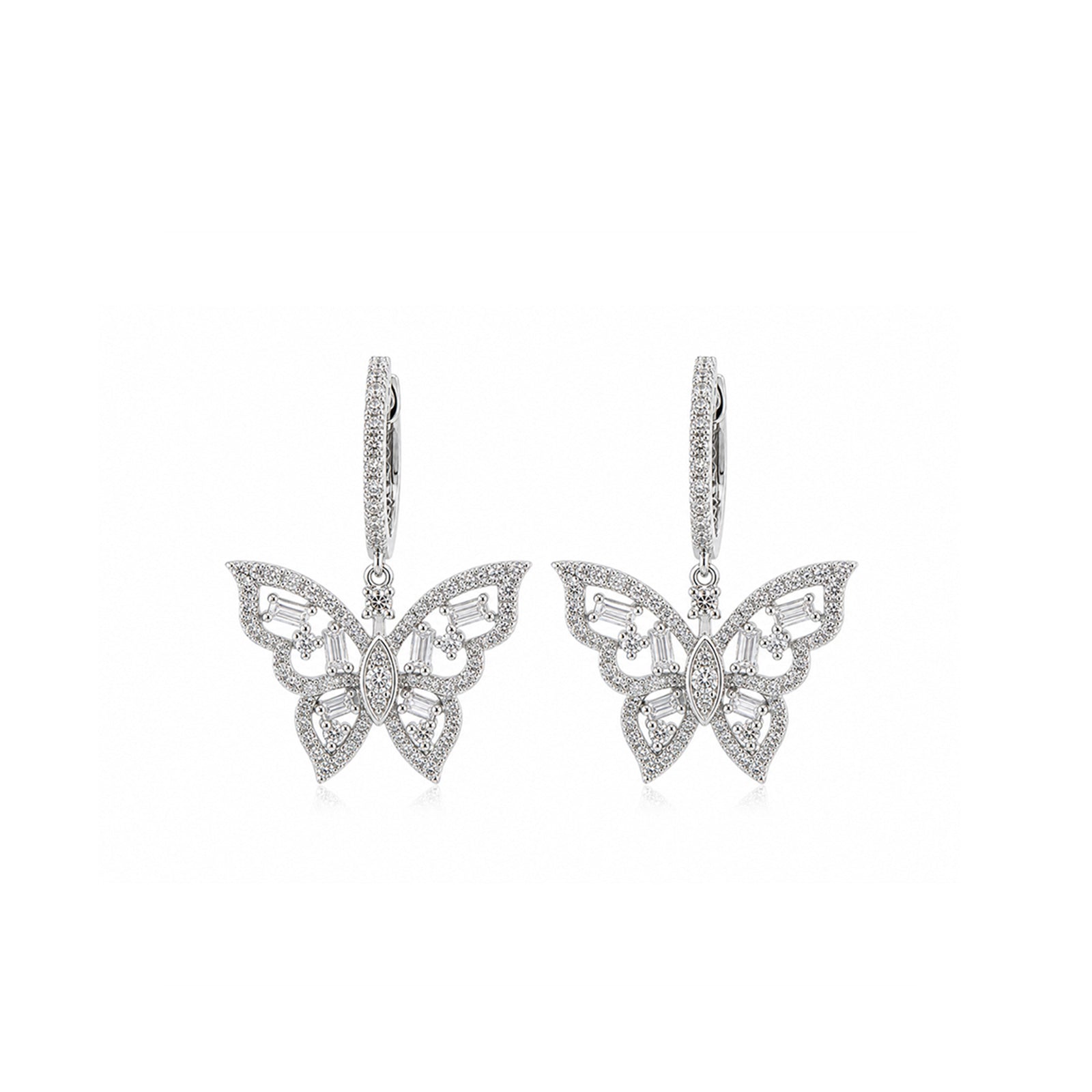 Elegant Butterfly Drop Earrings Dazzling & Chic