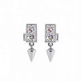 Geometric Spike Drop Stud Earrings Bold & Modern