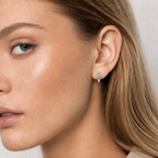 Geometric Spike Drop Stud Earrings Bold & Modern