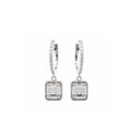 Baguette Cluster Drop Huggie Earrings Timeless Elegance