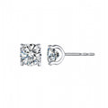 Classic Prong-Set Round Diamond Simulant Stud Earrings