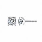 Classic Prong-Set Round Diamond Simulant Stud Earrings