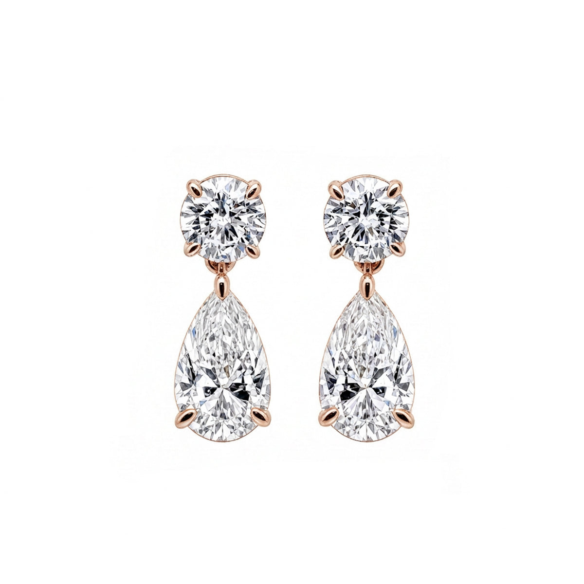 14K Gold Classic Teardrop Bridal Earrings