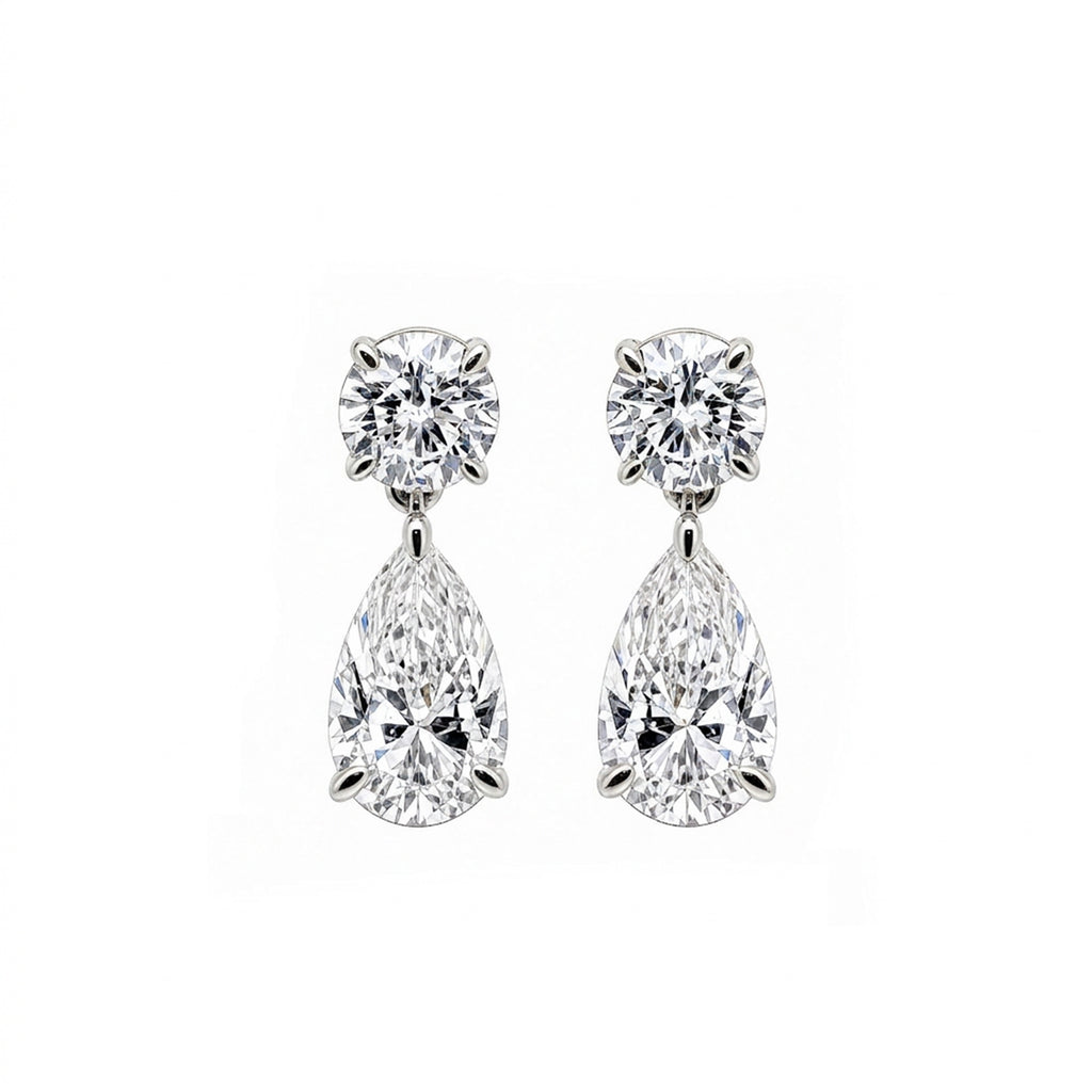 14K Gold Classic Teardrop Bridal Earrings