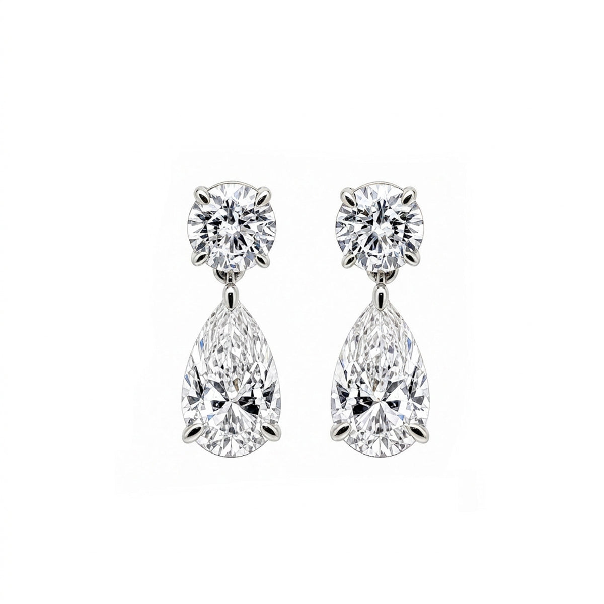 14K Gold Classic Teardrop Bridal Earrings