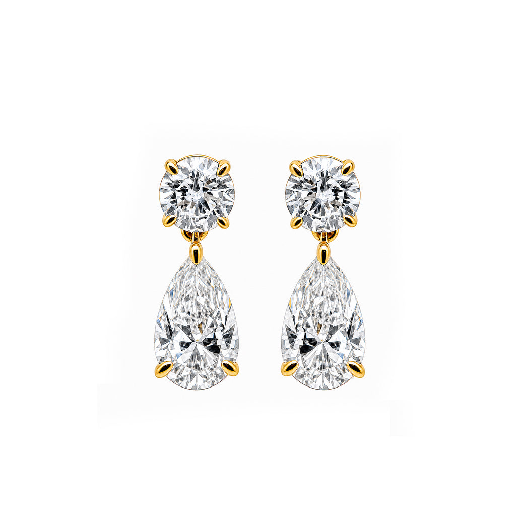 14K Gold Classic Teardrop Bridal Earrings
