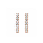 14K Gold Lab-Grown Diamond Pave Huggie Hoop Earrings