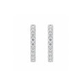 14K Gold Lab-Grown Diamond Pave Huggie Hoop Earrings