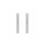 14K Gold Lab-Grown Diamond Pave Huggie Hoop Earrings