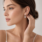 Art Deco Inspired Geometric Diamond Dangle Earrings