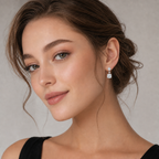 14K  Gold Cushion Cut Lab-Grown Diamond Drop Earrings