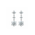 14K Gold Mixed Cut Three-Tier Lab-Grown Diamond Drop Earrings