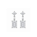 14K Gold Three-Tier Emerald Cut Lab-Grown Diamond Drop Earrings