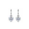 14K Gold Heart-Shaped Lab-Grown Diamond Huggie Drop Earrings