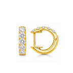14K Gold Lab-Grown Diamond Classic Huggie Hoop Earrings