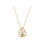 14K Gold Lab-Grown Diamond Pear-Shape Geometric Pendant Necklace