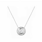 14K Gold Lab-Grown Diamond Round Geometric Pendant Necklace