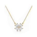 14K Gold Lab-Grown Diamond Four-Leaf Clover Necklace