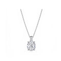 14K Gold Lab-Grown Diamond Oval Pendant Necklace
