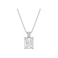 14K Gold Lab-Grown Diamond Emerald-Cut Pendant Necklace