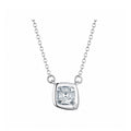 Cushion Frame Emerald Cut diamond Necklace