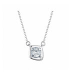 Cushion Frame Emerald Cut diamond Necklace