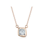 Cushion Frame Emerald Cut diamond Necklace