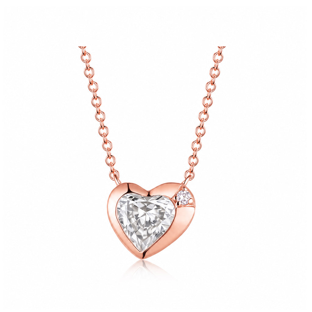 Gold-tone heart pendant necklace