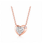 Gold-tone heart pendant necklace