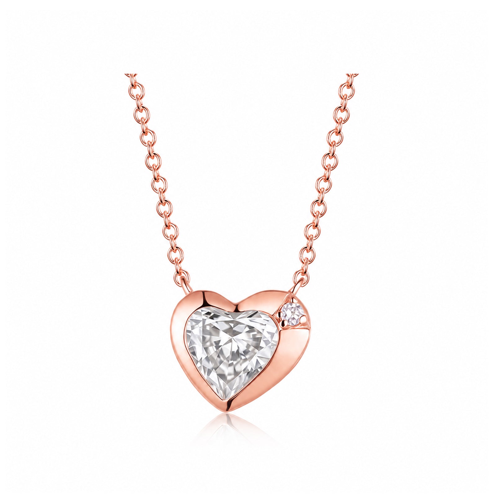 Gold-tone heart pendant necklace