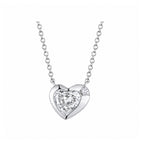 Gold-tone heart pendant necklace
