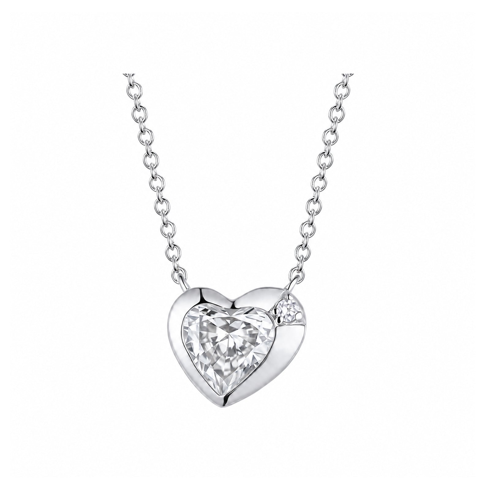 Gold-tone heart pendant necklace