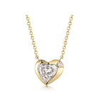Gold-tone heart pendant necklace