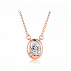 Elegant Oval Cut Gold Necklace