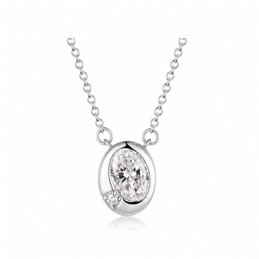 Elegant Oval Cut Gold Necklace