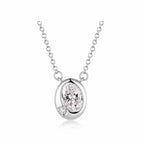 Elegant Oval Cut Gold Necklace