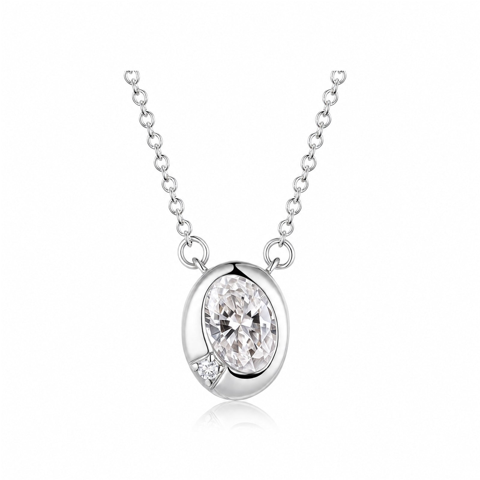 Elegant Oval Cut Gold Necklace