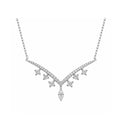 14K Gold Lab-Grown Diamond V-Shape Crown Necklace