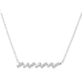 14K Gold Lab-Grown Diamond Zigzag Bar Necklace