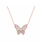 14K Gold Lab-Grown Diamond Butterfly Necklace