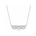 14K Gold Lab-Grown Diamond Crown Bar Fringe Necklace