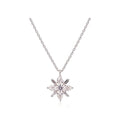 14K Gold Lab-Grown Diamond Star Flower Necklace