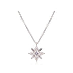 14K Gold Lab-Grown Diamond Star Flower Necklace