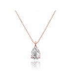 14K Gold Lab-Grown Diamond Pear-Shape Solitaire Necklace