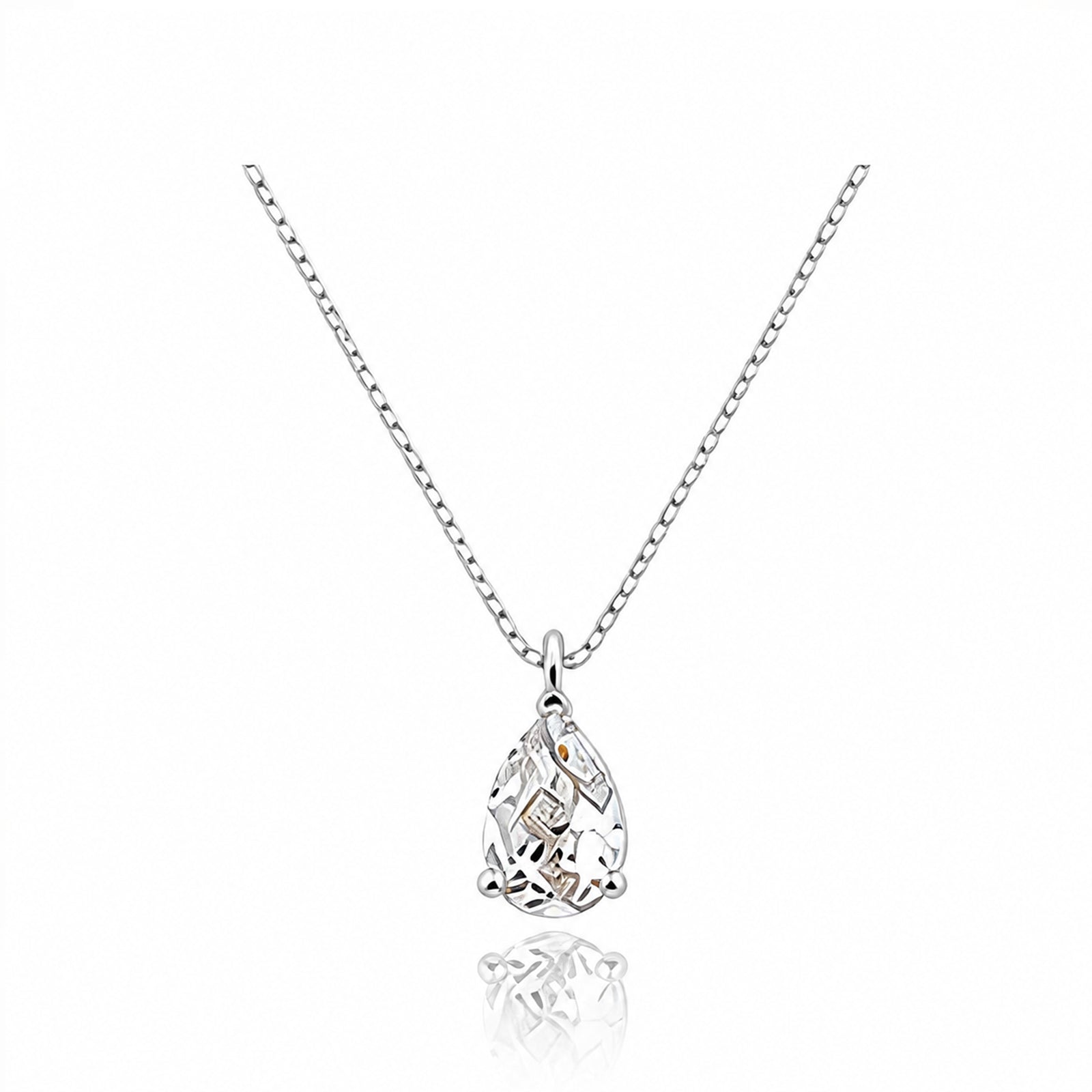 14K Gold Lab-Grown Diamond Pear-Shape Solitaire Necklace