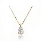 14K Gold Lab-Grown Diamond Pear-Shape Solitaire Necklace
