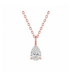 14K Gold Lab-Grown Diamond Classic Pear Solitaire Pendant Necklace
