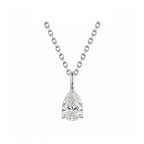 14K Gold Lab-Grown Diamond Classic Pear Solitaire Pendant Necklace