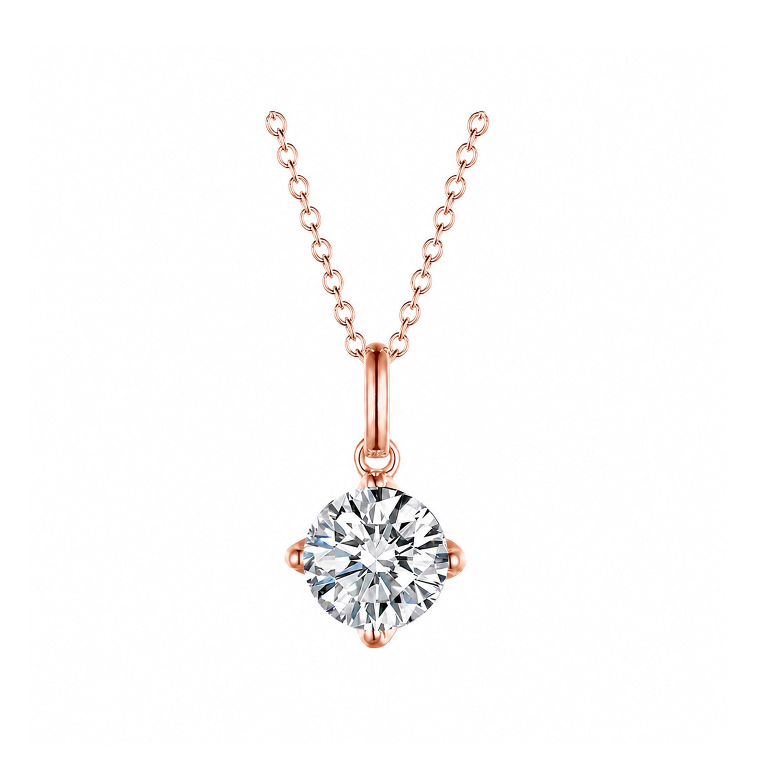Timeless Sparkle Solitaire Pendant Necklace