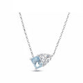 14k Gold Fancy Cut Lab-Grown Diamond Necklace - Modern "Toi et Moi" Style